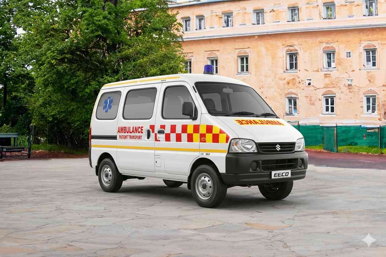Small hearse van